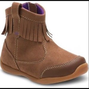 Toddler Brown Fringe Ankle Booties
